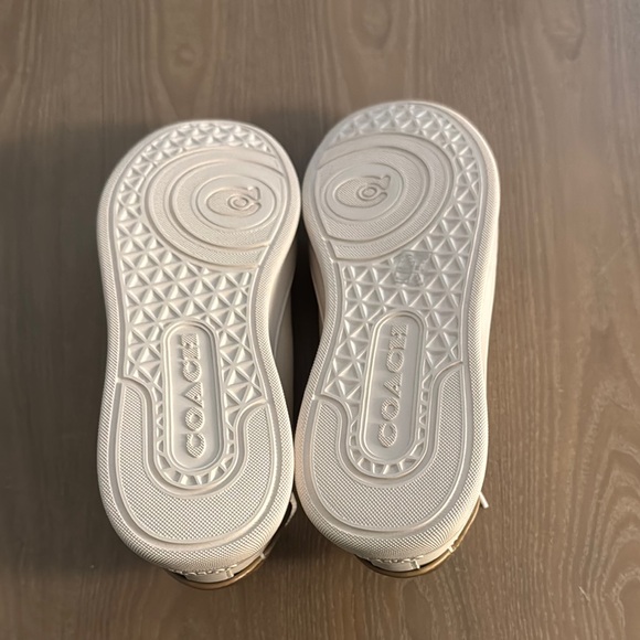 Coach Cream Lace-Up Sneakers - Picture 7 of 9